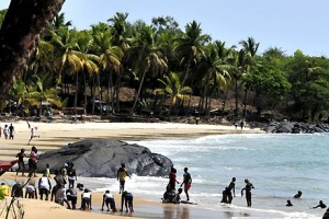 Tokeh Beach, near Freetown, Sierra Leone.