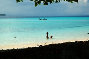 A view of the beach at Milne Bay.