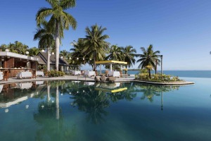 The pool at Sofitel Fiji Resort & Spa.