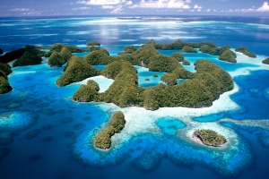 Jellyfish Lake, set amid the Rock Islands, part of the Pacific paradise of Palau.