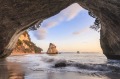 Cathedral Cove, near Whitianga on the Coromandel Peninsula, North Island, New Zealand. This is a major tourist ...