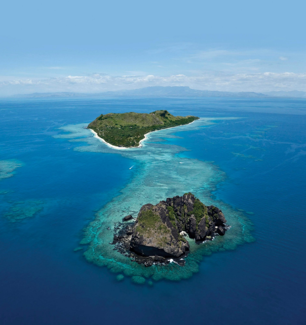 Vomo is a luxury resort in Fiji's Mamanuca Islands with an adjacent deserted isle.